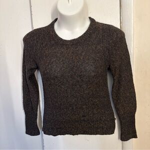 Marc By Marc Jacobs Blue Brown Crew Neck Wool Alpaca Blend Sweater
